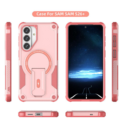 Samsung Galaxy S26+ Armor MagSafe Holder PC Hybrid TPU Phone Case