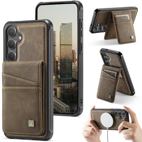 Samsung Galaxy S26+ AutSpace A12 MagSafe Magnetic RFID Card Bag Phone Case - Coffee