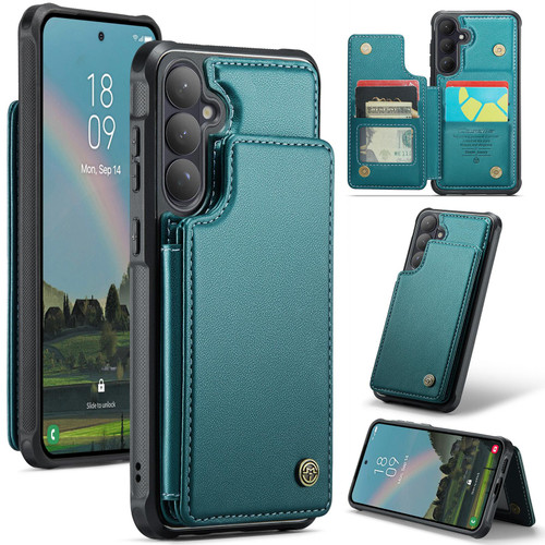 Samsung Galaxy S26+ CaseMe C22 Card Slots Holder RFID Anti-theft Phone Case - Green