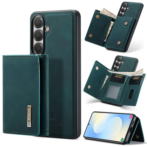 Samsung Galaxy S26+ DG.MING M1 Series 3-Fold Multi Card Wallet + Magnetic Phone Case - Green