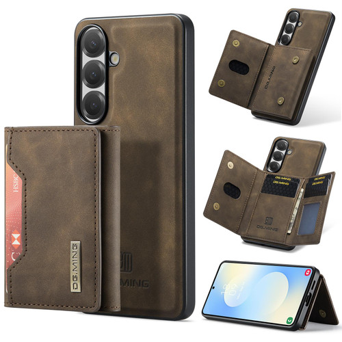 Samsung Galaxy S26+ DG.MING M2 Series 3-Fold Multi Card Bag + Magnetic Phone Case - Coffee