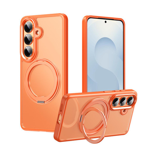 Samsung Galaxy S26+ Frosted 360 Degree MagSafe Magnetic Holder Phone Case - Orange