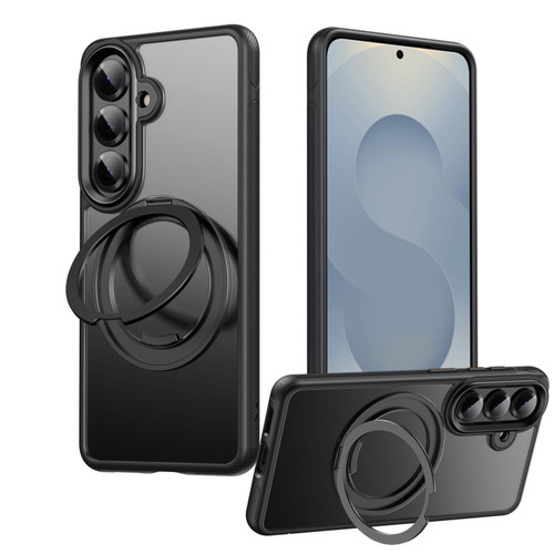 Samsung Galaxy S26+ Gear-Style Stress Relief 360 Rotation Holder MagSafe Phone Case - Black