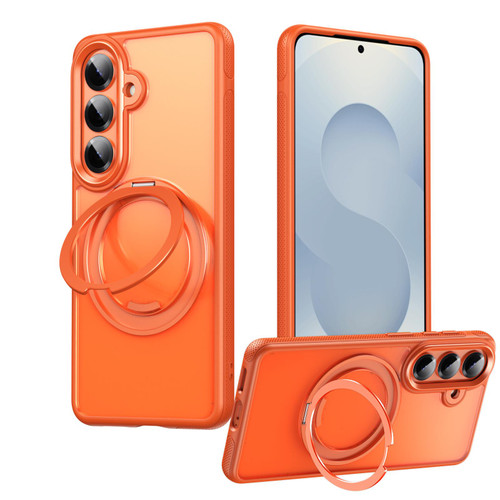 Samsung Galaxy S26+ Gear-Style Stress Relief 360 Rotation Holder MagSafe Phone Case - Orange