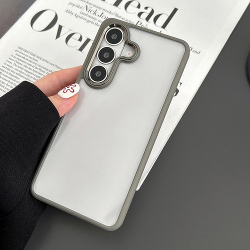 Samsung Galaxy S26+ Gold Shield PC Hybrid TPU Shockproof Phone Case - Grey