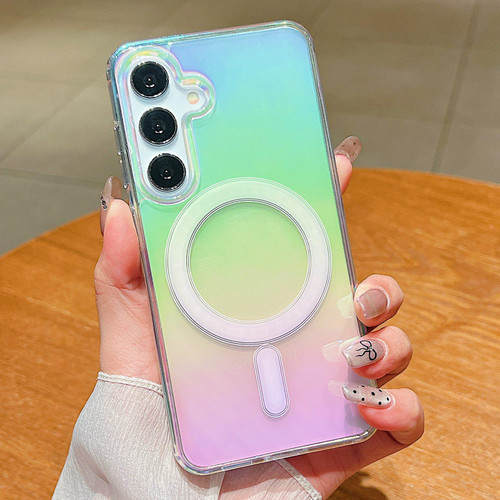 Samsung Galaxy S26+ Gradient Color MagSafe Airbag Full Coverage Phone Case - Rainbow