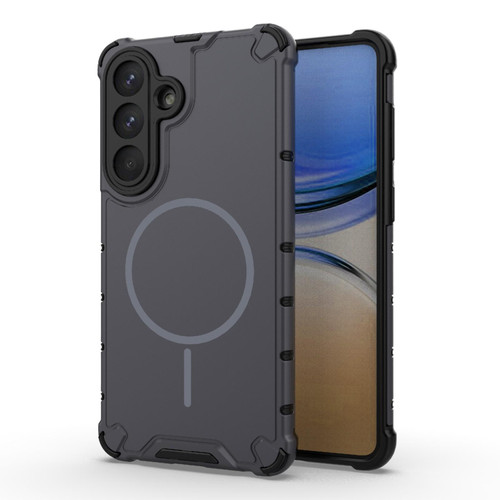 Samsung Galaxy S26+ Grating Solid Color MagSafe Magnetic Phone Case - Dark Grey