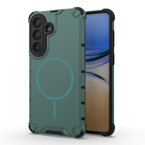 Samsung Galaxy S26+ Grating Solid Color MagSafe Magnetic Phone Case - Green