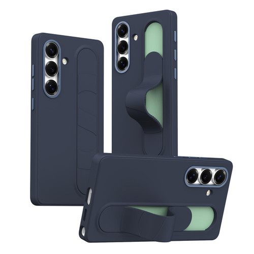 Samsung Galaxy S26+ Intelligent Control Button Wristband Phone Case - Sapphire blue