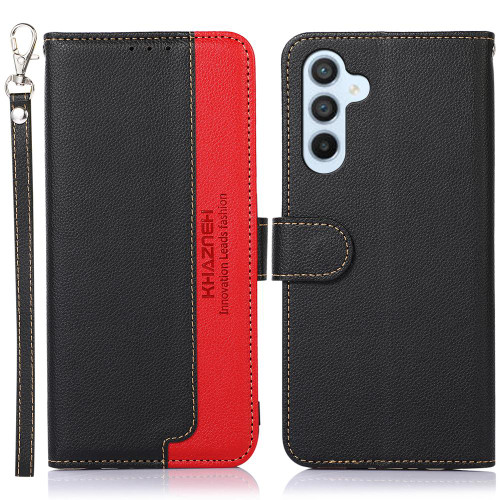 Samsung Galaxy S26+ KHAZNEH Litchi Texture Leather RFID Phone Case - Black