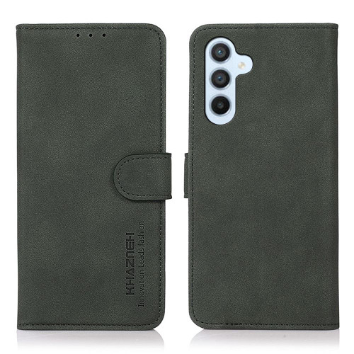 Samsung Galaxy S26+ KHAZNEH Matte Texture Leather Phone Case - Green