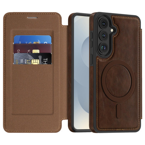Samsung Galaxy S26+ Linton MagSafe Leather Phone Case - Coffee
