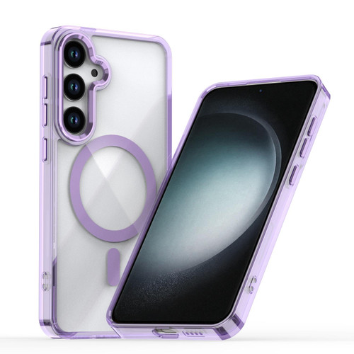 Samsung Galaxy S26+ MagSafe Magnetic Clear Phone Case - Purple