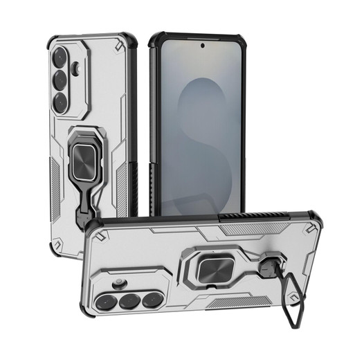 Samsung Galaxy S26+ Metal Kickstand TPU Hybrid PC Phone Case - Grey
