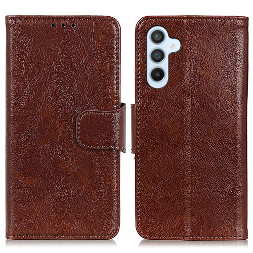 Samsung Galaxy S26+ Nappa Texture Horizontal Flip Leather Phone Case - Brown