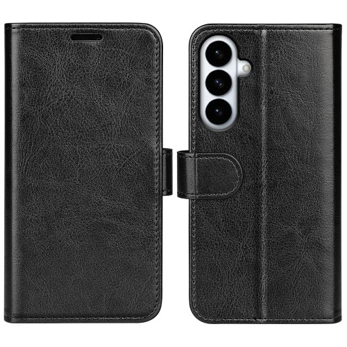 Samsung Galaxy S26+ R64 Texture Horizontal Flip Leather Phone Case - Black