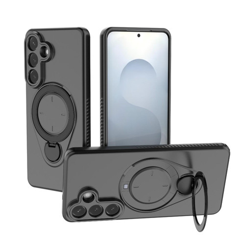 Samsung Galaxy S26+ Ring Shield MagSafe TPU Phone Case with 360 Degree Rotating Holder - Black