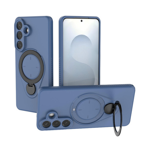 Samsung Galaxy S26+ Ring Shield MagSafe TPU Phone Case with 360 Degree Rotating Holder - Blue