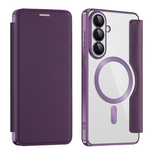 Samsung Galaxy S26+ Shield MagSafe RFID Anti-theft Leather Phone Case - Purple