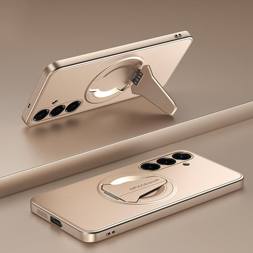 Samsung Galaxy S26+ Spaceship MagSafe Folding Holder Phone Case - Desert Gold