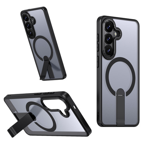 Samsung Galaxy S26+ Star Shine Series TPU + PC MagSafe Phone Case with Fold Holder - Black