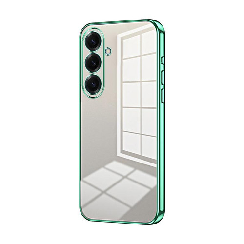 Samsung Galaxy S26+ Transparent Plating Fine Hole Phone Case - Green