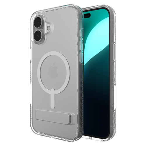 Zagg - Crystal Palace Snap Magsafe Case With Kickstand For Apple Iphone 16 Plus - Clear