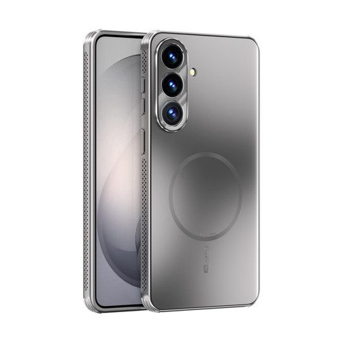 Samsung Galaxy S26 ABEEL Heat Dissipation Frosted MagSafe Phone Case with Lens Film - Silver