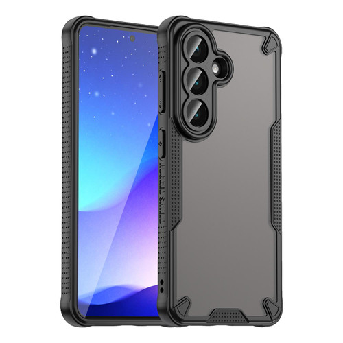 Samsung Galaxy S26 Armor Glaze PC Hybrid TPU Phone Case - Black