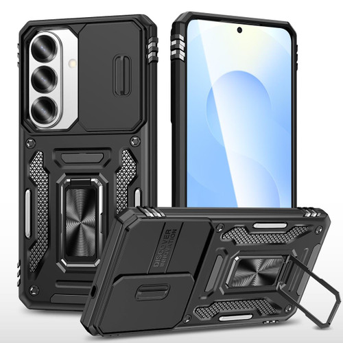 Samsung Galaxy S26 Armor PC Hybrid TPU Camera Shield Phone Case - Black