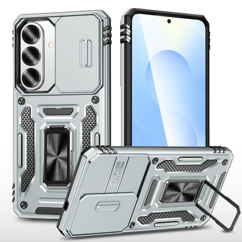 Samsung Galaxy S26 Armor PC Hybrid TPU Camera Shield Phone Case - Grey