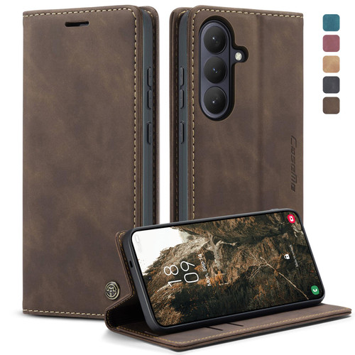 Samsung Galaxy S26 CaseMe 013 Multifunctional Horizontal Flip Leather Phone Case - Coffee