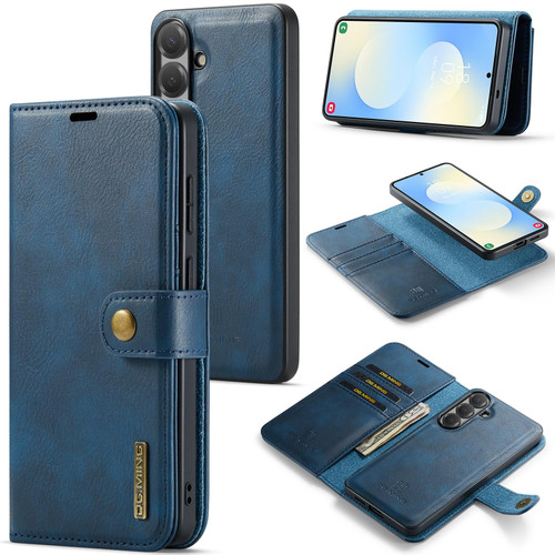 Samsung Galaxy S26 DG.MING Crazy Horse Texture Detachable Magnetic Leather Case - Blue