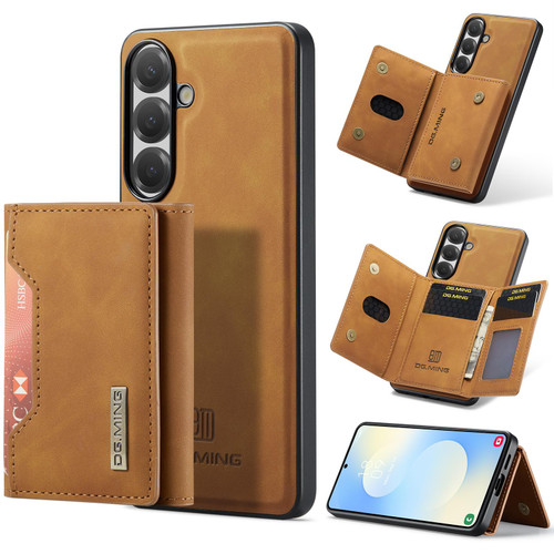 Samsung Galaxy S26 DG.MING M2 Series 3-Fold Multi Card Bag + Magnetic Phone Case - Brown