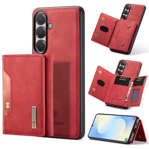 Samsung Galaxy S26 DG.MING M2 Series 3-Fold Multi Card Bag + Magnetic Phone Case - Red