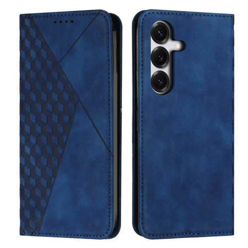 Samsung Galaxy S26 Diamond Splicing Skin Feel Magnetic Leather Phone Case - Blue