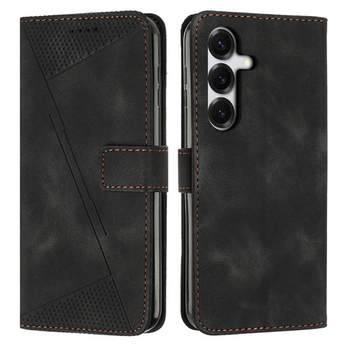 Samsung Galaxy S26 Dream Triangle Leather Phone Case with Lanyard - Black