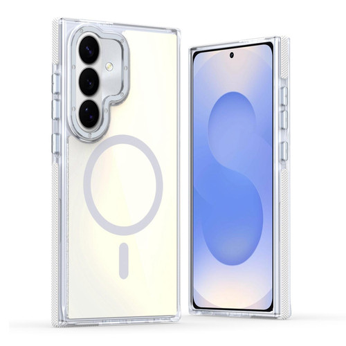 Samsung Galaxy S26 Dual-Color Gradient Discolor MagSafe Phone Case - White