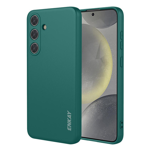 Samsung Galaxy S26 ENKAY Liquid Silicone Soft Shockproof Phone Case - Dark Green