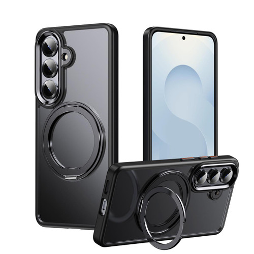 Samsung Galaxy S26 Frosted 360 Degree MagSafe Magnetic Holder Phone Case - Black