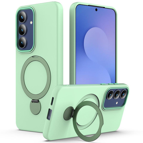 Samsung Galaxy S26 Gen1.5 Pivot Ring Holder TPU Hybrid PC Phone Case - Green