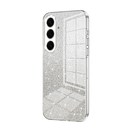 Samsung Galaxy S26 Gradient Glitter Powder Electroplated Phone Case - Transparent