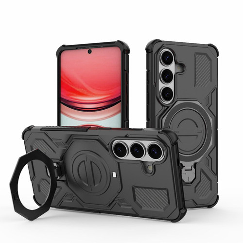 Samsung Galaxy S26 J-20 Solid Color MagSafe Magnetic TPU+PC Phone Case - Black