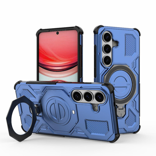 Samsung Galaxy S26 J-20 Solid Color MagSafe Magnetic TPU+PC Phone Case - Blue