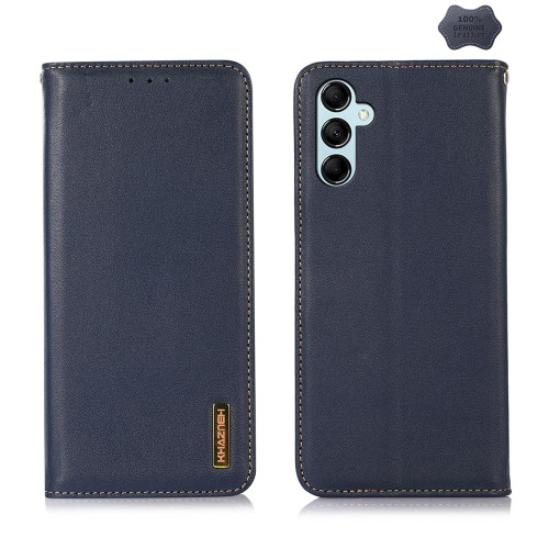 Samsung Galaxy S26 KHAZNEH Nappa Top Layer Cowhide Leather Phone Case - Blue
