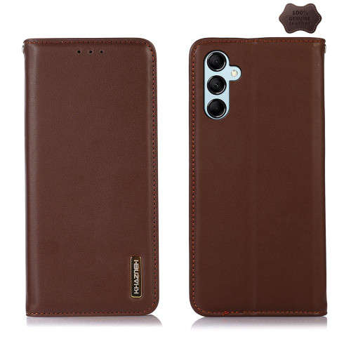 Samsung Galaxy S26 KHAZNEH Nappa Top Layer Cowhide Leather Phone Case - Brown
