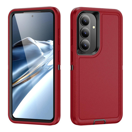 Samsung Galaxy S26 Life Waterproof Rugged Phone Case - Red + Black