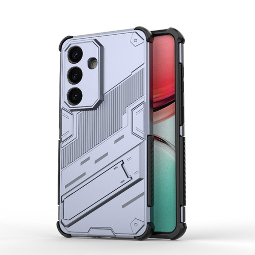 Samsung Galaxy S26 Punk Armor 2 in 1 PC + TPU Shockproof Phone Case with Invisible Holder - Grey