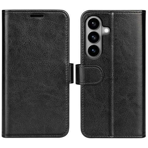 Samsung Galaxy S26 R64 Texture Horizontal Flip Leather Phone Case - Black