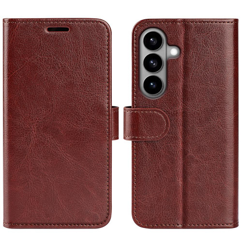Samsung Galaxy S26 R64 Texture Horizontal Flip Leather Phone Case - Brown